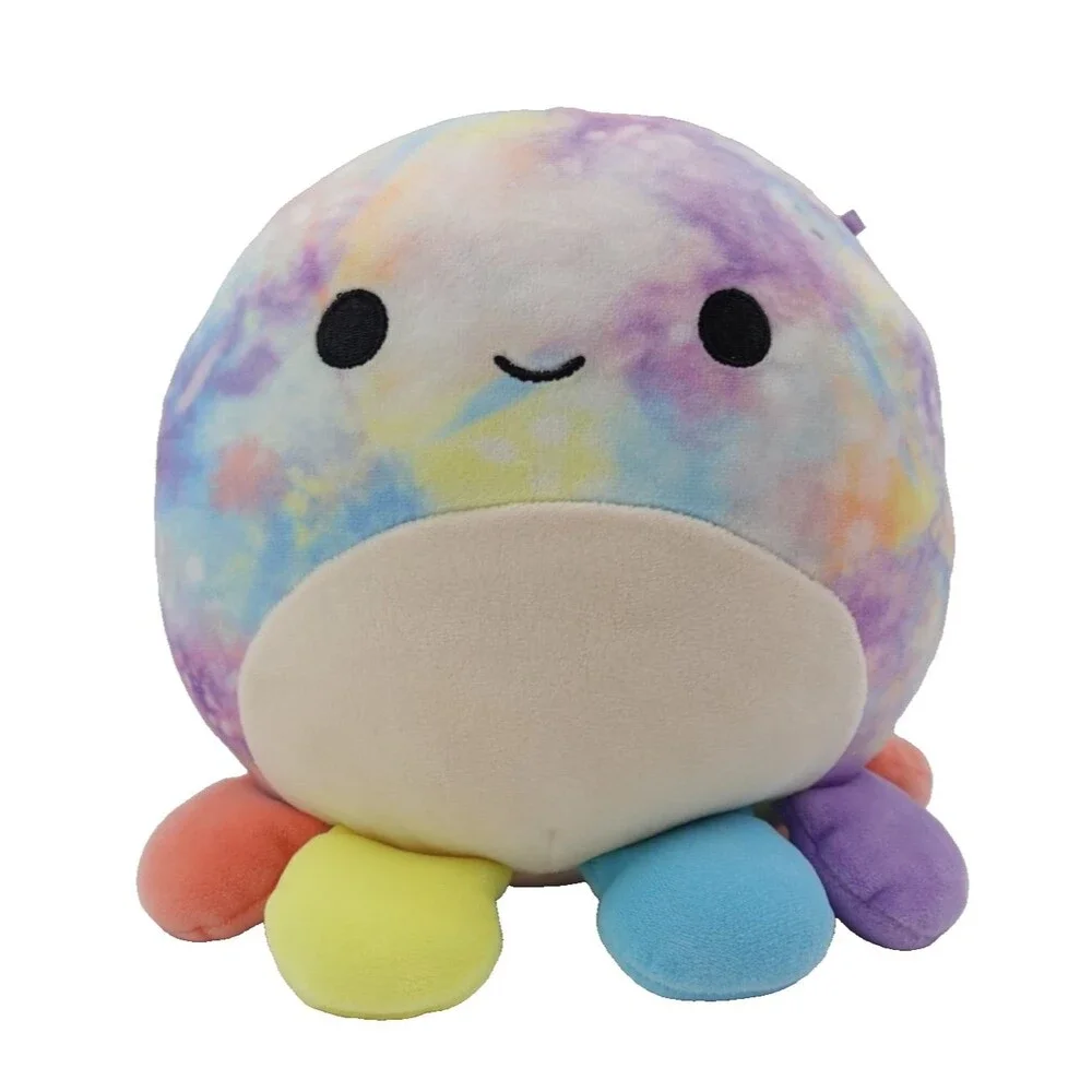 NWOT Squishmallows Pedi The Octopus 8" Plush Rainbow Tie-Dye Stuffed Animal Soft - Picture 1 of 12